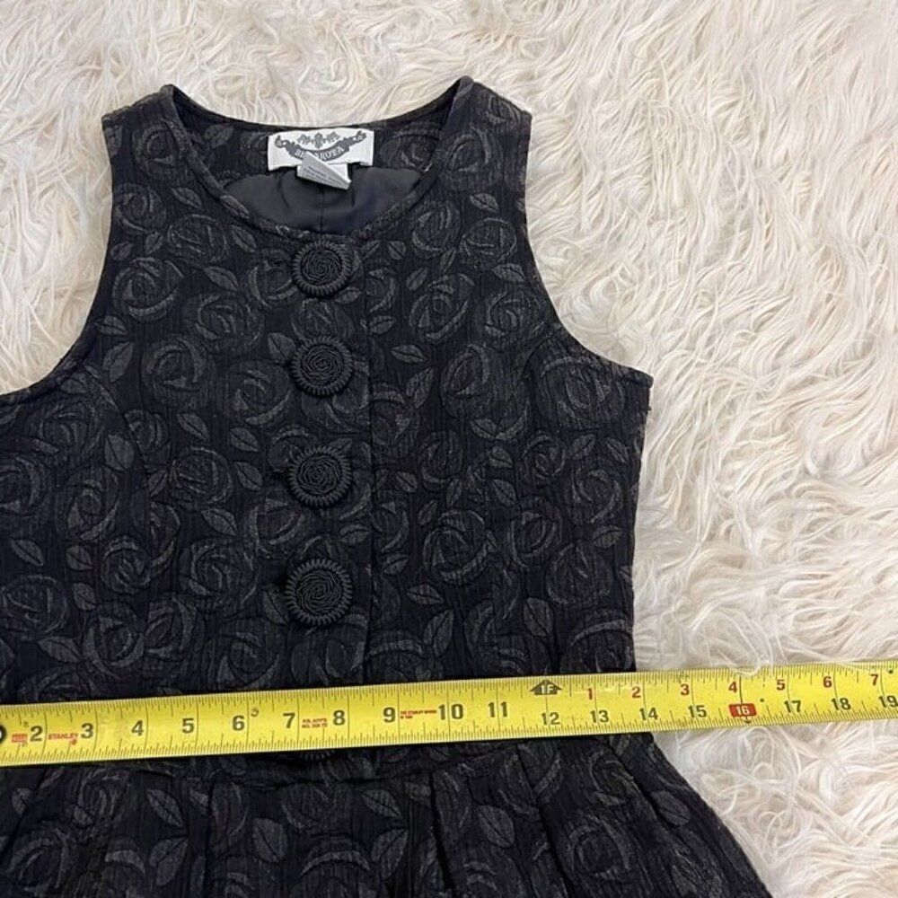 BB Dakota Grey & Black Brocade Sleeveless Fit & Flare Mini Dress Size Medium - Picture 6 of 11